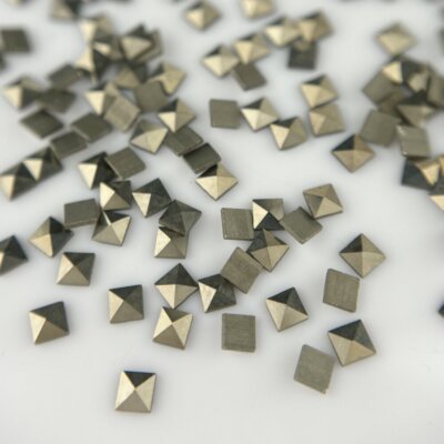 100pcs Square Flat Back Loose Natural Marcasite Stone For DIY 