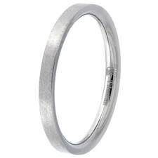 2mm Titanium Flat Wedding Band / Thumb, Toe Ring, Matte Finish Comfort Fit 