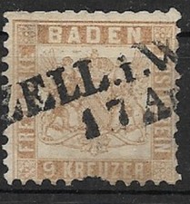 Altdeutschland Baden MiNr 20 mit Zweizeiler "Zell im Wiesenthal"