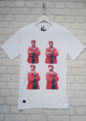 T-Shirt Actual Fact Lee Scratch Perry Rasta Dub Urban Reggae weiß Rundhalsausschnitt