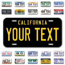 Custom State License Plates With Personalized Text Car 12x6- Moto 7x4 - Bike 6x3 Custom State License Plates With Personalized Text Car 12x6- Moto 7x4 - Bike 6x3