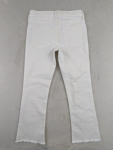 J.Crew Crewcuts sz 10 girls raw-hem demi-boot jean in white bf745 0103 - Picture 4 of 5