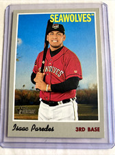 2019 Topps Heritage Minor League #60- ISAAC PAREDES Rookie RC Card.. rookie card picture