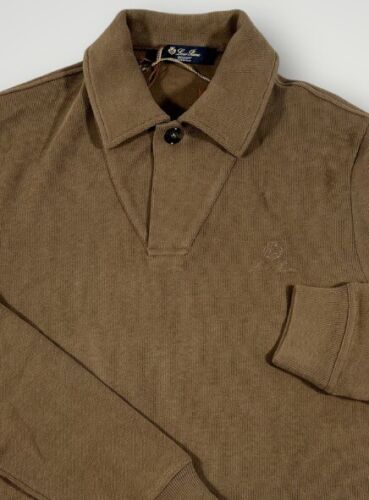 Loro Piana Khaki Horsey Cotton Sweater Size Large, EU 52 Made in Italy - Bild 2 von 2