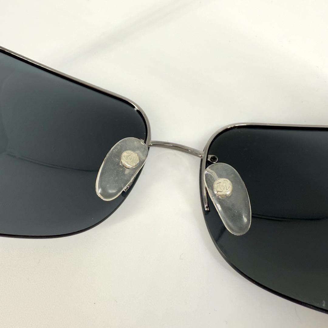 小物 y2k archive CHANEL sunglasses rimless Authentic CHANEL Vintage Sunglasses Rhinestone CC Logo