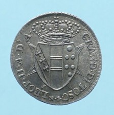 FIRENZE LEOPOLDO II 1/4 FIORINO 1827 MONETA MOLTO RARA SILVER COIN CURRENCY