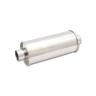 Vibrant 1117 STREETPOWER Round Muffler 2.25in /Out Center/Center w/5in Tip