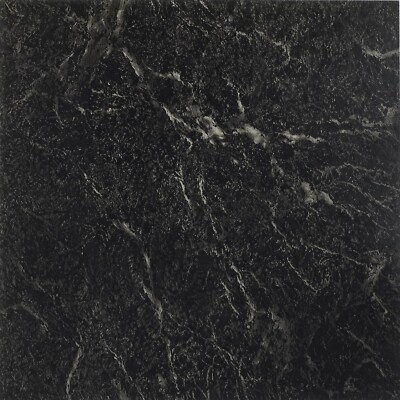 20 Tiles Vinyl Floor Tiles Self Adhesive Peel And Stick Black Flooring 12x12 in