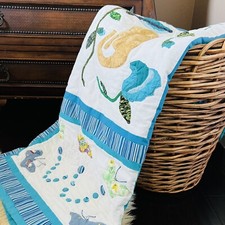 52 x60 Handmade and Hand Stitched Cotton Quilt.