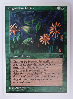  ARGOTHIAN PIXIES  CHRONICLES 1995 ANTIQUITIES  NM  GREEN  MAGIC GATHERING MTG