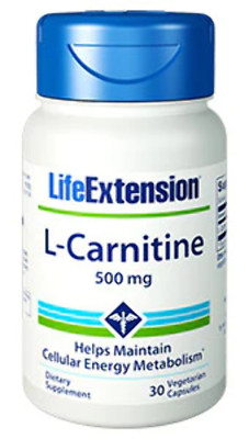 L-Carnitine 500 mg, 30 vegetarian capsules