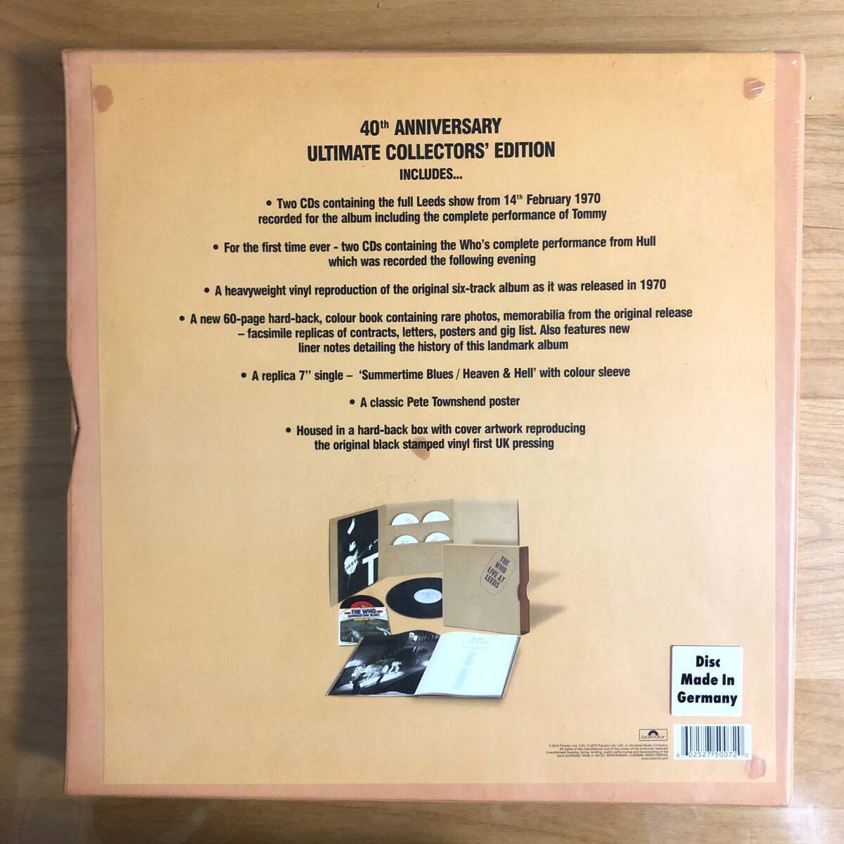 洋楽 THE WHO LIVE AT LEEDS 40th BOX 4CD+LP+7\" The Who Live at Leeds 40th Ultimate collector's edition 4CD+