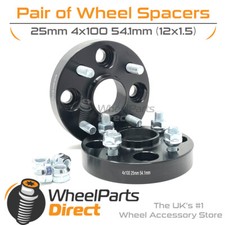 Bolt-On Wheel Spacers (2) 4x100 54.1 25mm for Mazda MX-5 [Mk1] 89-97