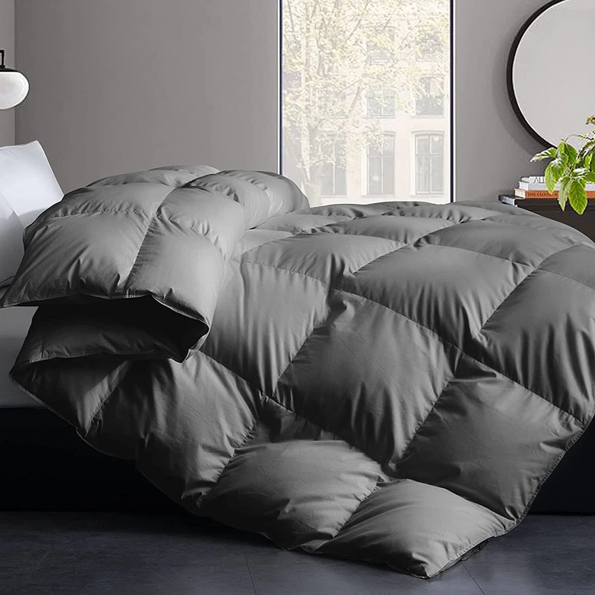 Down feather comforter queen cheap