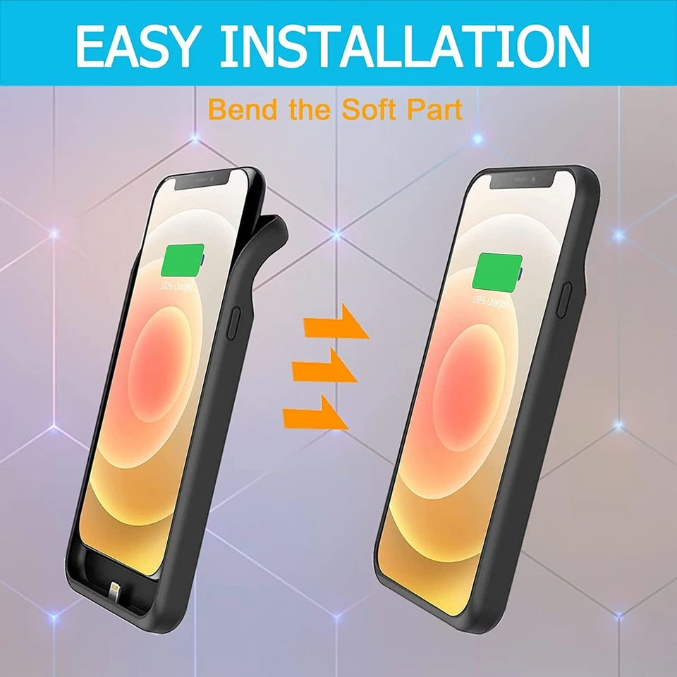 6800mAH Battery Charger Case Power Bank Cover For iPhone 11 12 13 14 15 Pro Max - Image 2 of 4