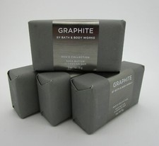 BATH  BODY WORKS Men's Collection Shea Butter Cleansing Bar GRAPHITE - LOT OF 4