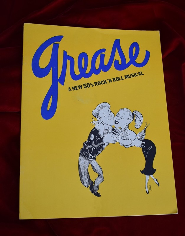 GREASE JOHN TRAVOLTA 50s ROCK & ROLL Musical BROADWAY Souvenir Program Book