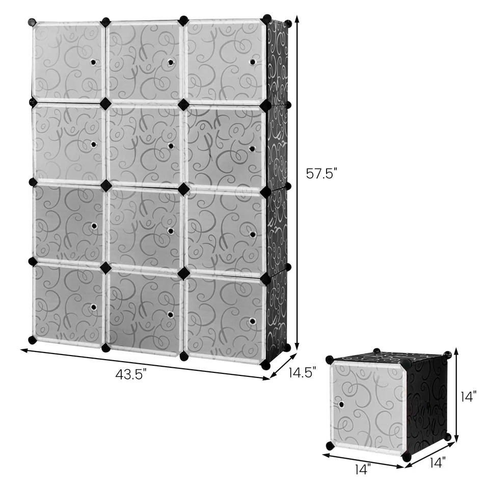 Cubo organizador de almacenamiento dormitorio sala oficina armario estantes de almacenamiento contenedores 12 Foto 3 de 4
