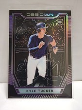 2019 Panini Chronicles Kyle Tucker #57 Obsidian Electric Etch Purple Prizm /99