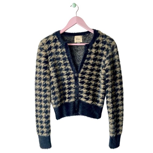 Elie Tahari Houndstooth Cardigan