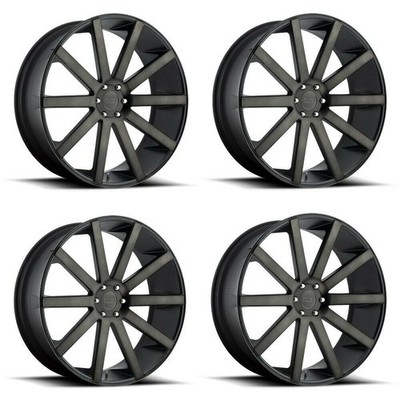 Set 4 DUB  S121 Shot Calla 22x9.5 6x5.5 Matte Black Double Tint Wheels 22'' 20mm