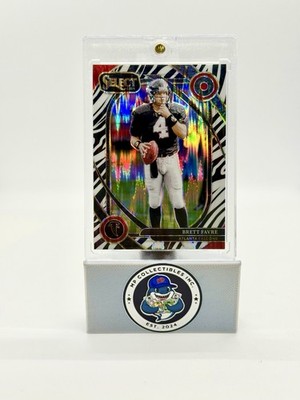 BRETT FAVRE 2024 Panini Select #211 Atlanta Falcons Club Level Zebra Prizm SSP