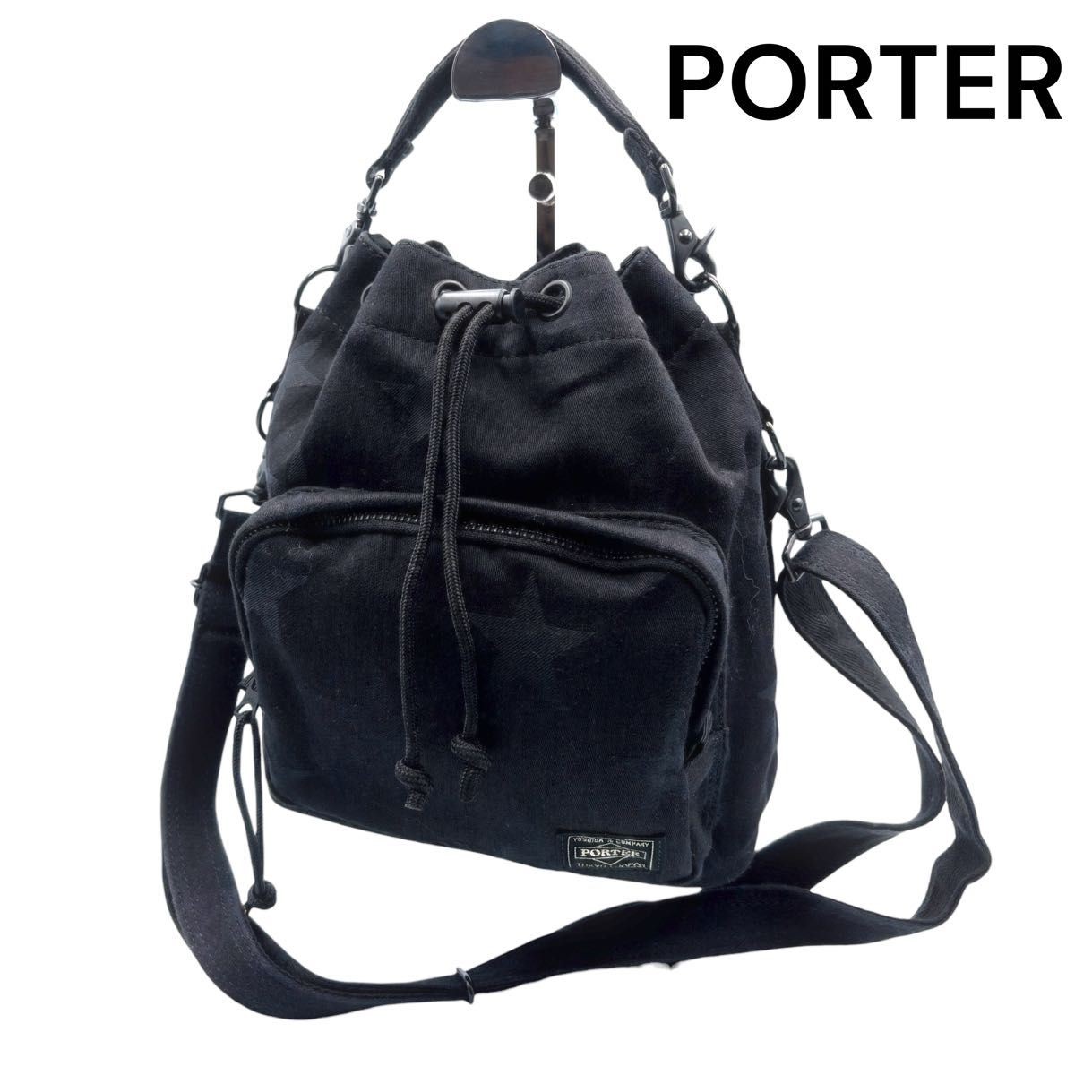 Rare PORTER star pattern 2 way drawstring shoulde… - image 1