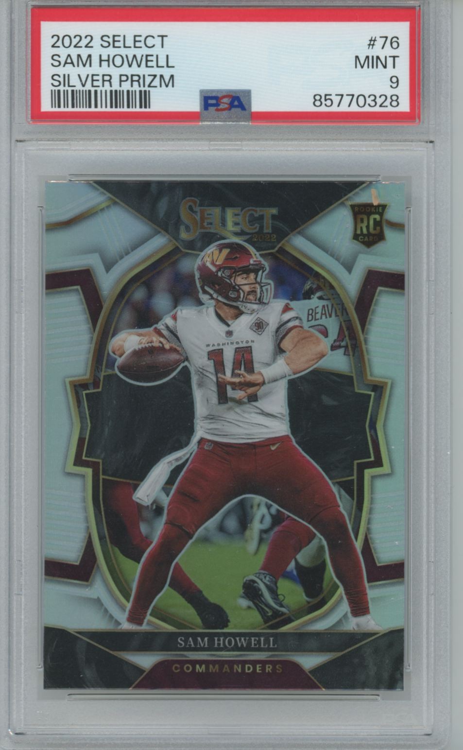 2022 Panini Select Sam Howell Rookie PSA 9 Washington Commanders #76