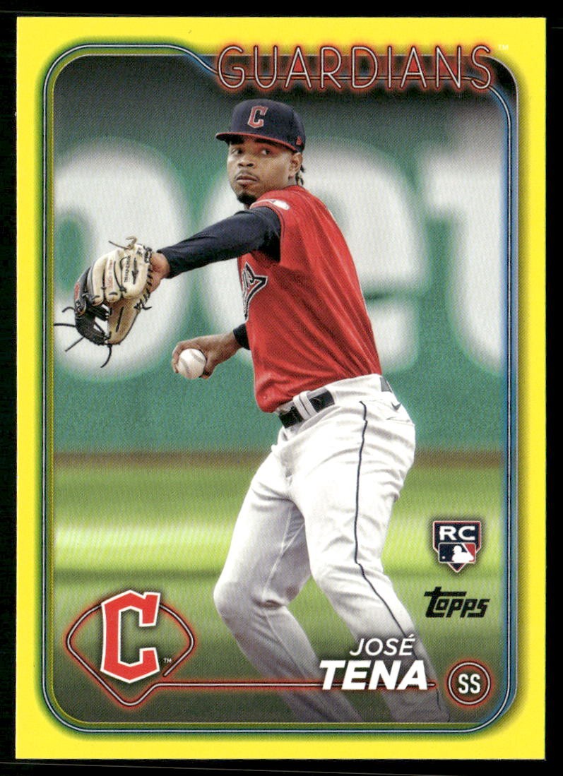 2024 Topps #678 José Tena Yellow Rookie Cleveland Guardians