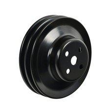 Polea de bomba de agua doble de acero negro de 2 ranuras para SB Ford 260 289 351W 1965-1969