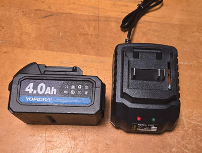 YOFIDRA 4.0Ah Lithium-Ion Battery & YH-2105 Charger Set Open Box