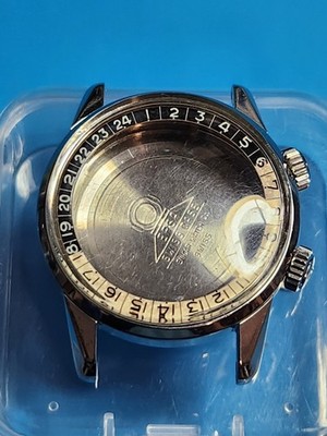 Vintage Enicar Sherpa Jet Automatic Case, Great Condition, Original Crystal.