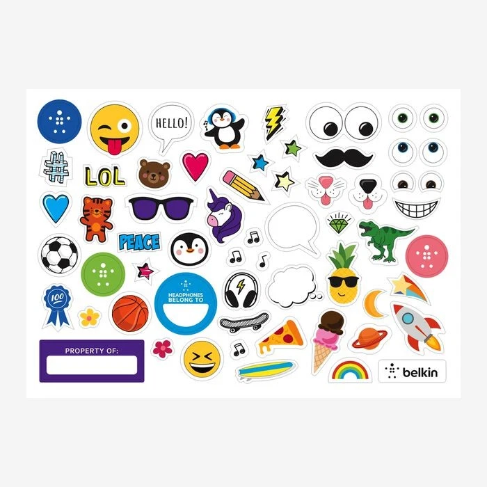 Belkin Soundform Mini Wired On-Ear Headphones for Kids Headser Microphone School - Image 2 of 4