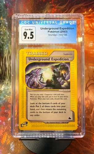 Underground Expedition Skyridge 140/144 (2003) Trainer Supporter CGC 9.5
