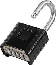 Heavy Duty Combination Lock Outdoor Gate Lock Weatherproof Large Padlock W/ Code