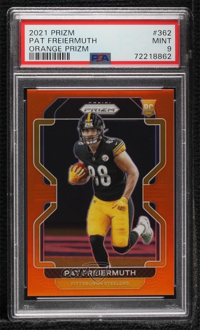 2021 Panini Prizm Orange 159/249 Pat Freiermuth #362 PSA 9 MINT Rookie RC rf2