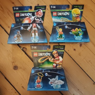 Lego Dimensions DC, Cyborg 71210, Aquaman 71237, Wonder Woman 71209 Neu Ovp