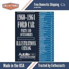 1960-1964 Ford Car Parts Accessories Text Illustrated Catalog