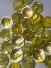 Vitro Agate Yellow Cats Eye Lot Of 36