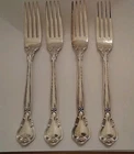 4 Gorham Chantilly Sterling Silver Dinner Forks 7 1/2"