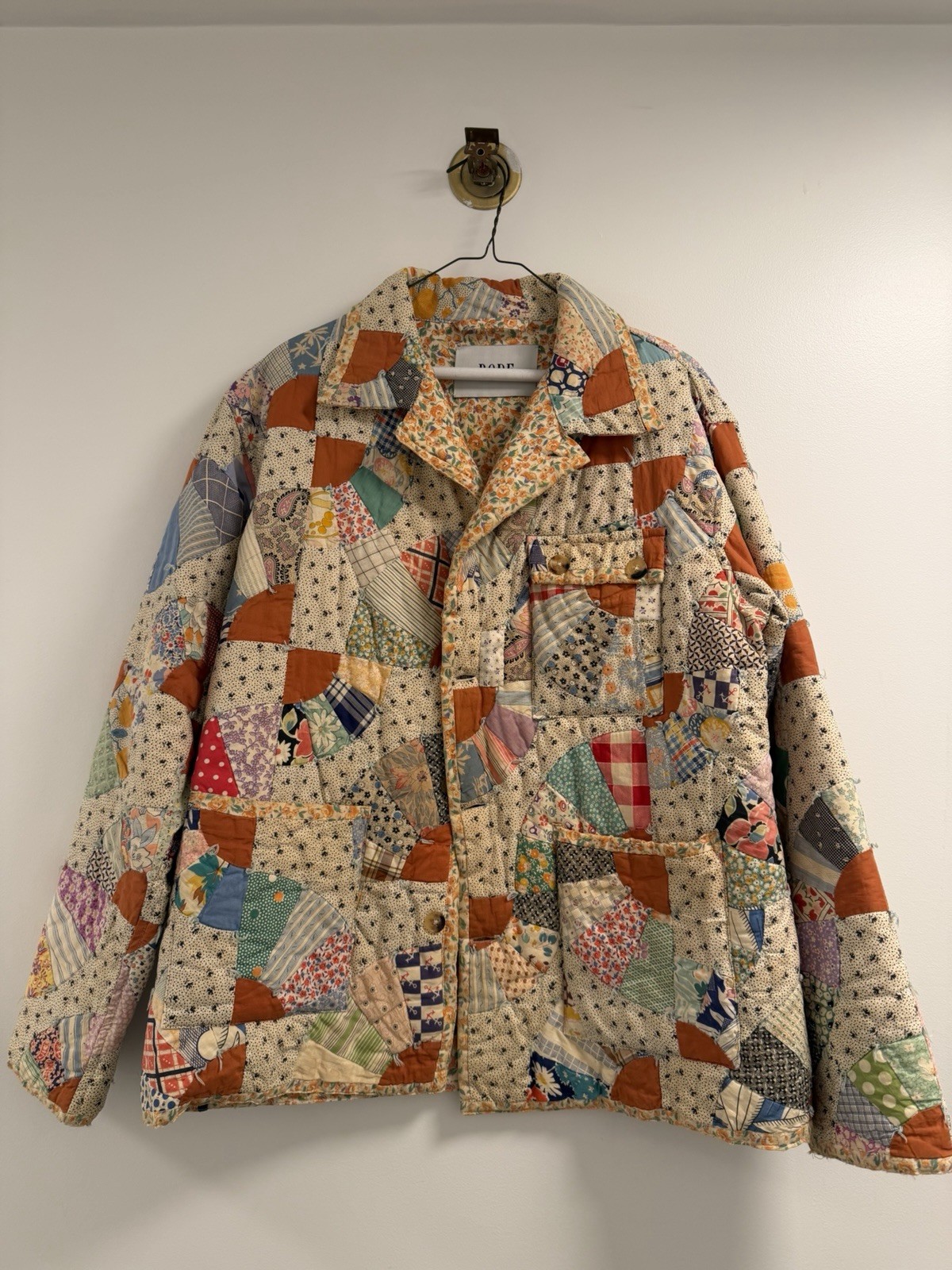 BODE Patchwork Quilted Jacket Multicolor Button P… - image 1