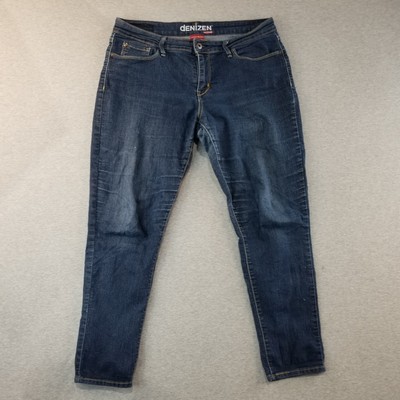Levi Denizen Jeans Women's Sz 14 Ankle Skinny DarkWash StretchMat. Cute Comfort