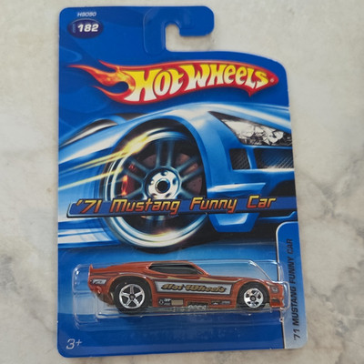 Hot Wheels 1:64 Diecast '71 Mustang Funny Car Ford 2005 Orange Silver Black