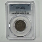 1853 25C Seated Liberty Quarter Arrows & Rays PCGS VF35