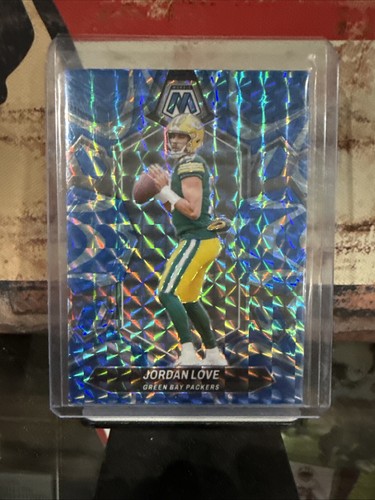 2024 Panini Mosaic - Jordan Love #78 Reactive Blue Mosaic Prizm