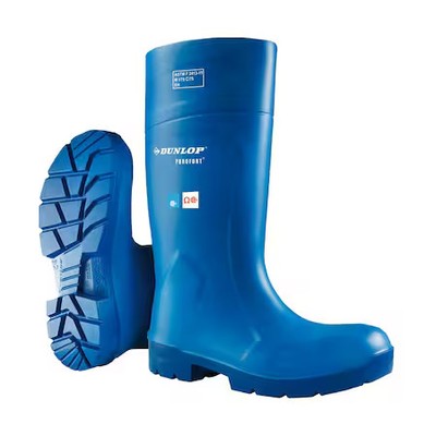 Dunlop 5163155 Unisex Tall Rubber Boots, Steel Toe, Blue, Men's 10, Women's 12