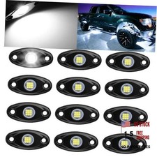led Rock Lights Waterproof IP 68 for Car SUV Underglow Lights 12 Pods White