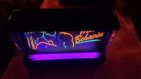Vintage 1980's Gemini Display Nuon Klocks [MIST BEHAVIN'] Neon Blacklight RARE!!