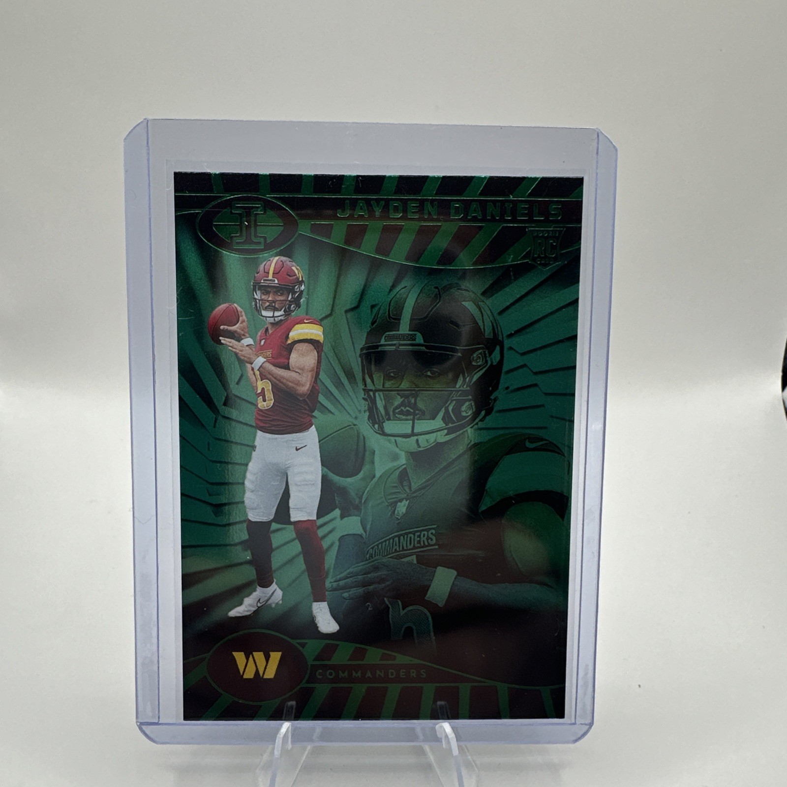 Jayden Daniels RC EMERALD 2024 Illusions No. 93 Commanders