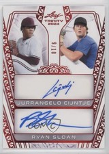 2024 Leaf Trinity Dual Red 9/10 Jurrangelo Cijntje Ryan Sloan #DA-21 Auto lz7
